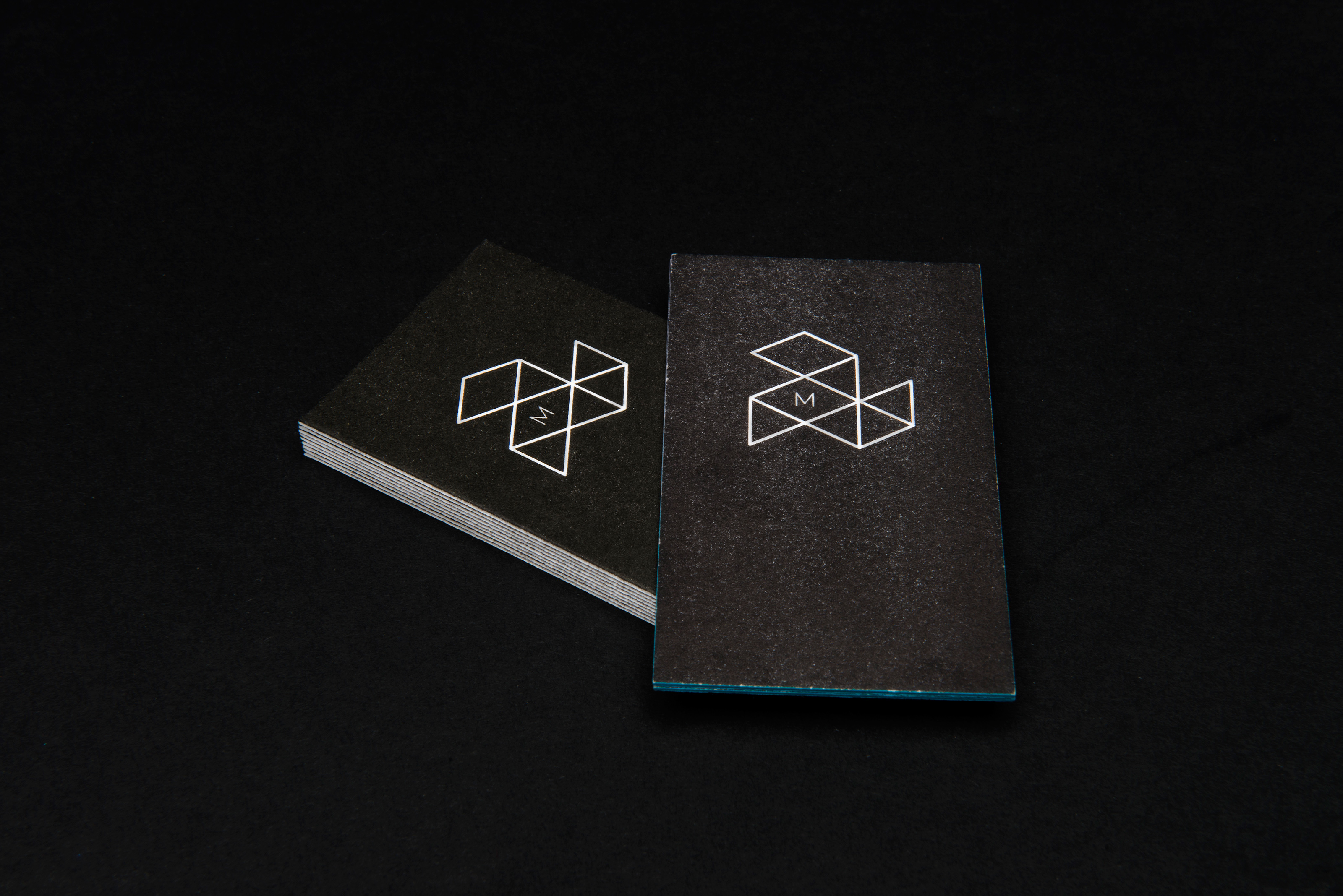 Edge colored business cards